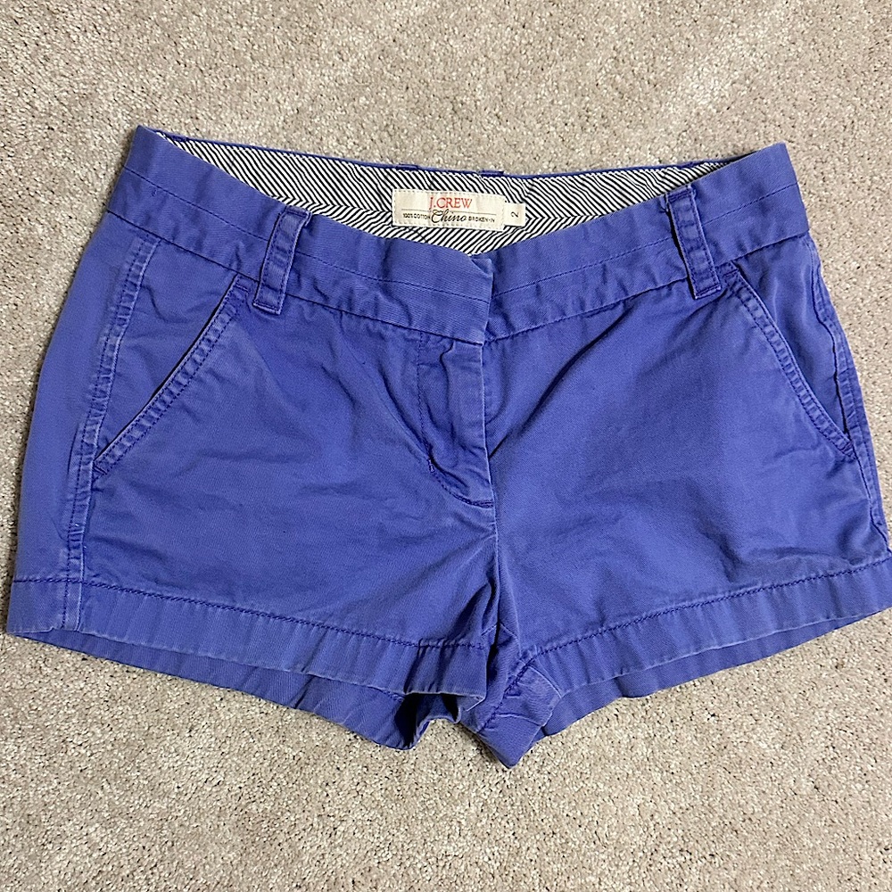 J. Crew lilac purple chino shorts size 2